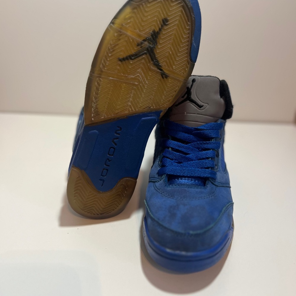 Nike Air Jordan 5 Retro Blue Suede 136027-401  Size  7 - Picture 6 of 6